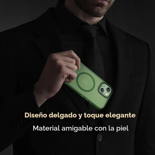 Vista 7 de Miracase - Funda magnética para iPhone 13 de 6.1 pulgadas (compatible con MagSafe) (con 2 protectores de pantalla), protección de grado militar