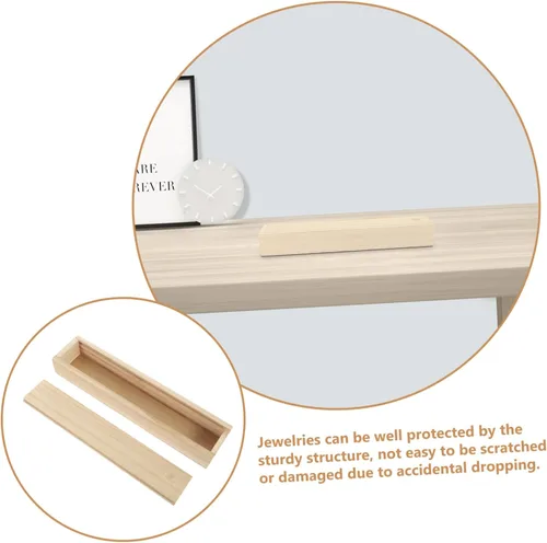 Vista 7 de STAHAD Caja de joyería portátil Caja de anillo Anillo Bix Cajas Decorativas Tapa deslizante Joyero de madera Caja de joyería decorativa Caja