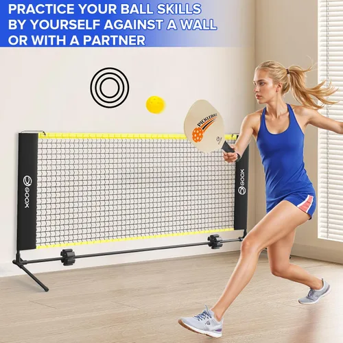 Vista 3 de GOOX 6FT Small Mini Pickleball Net Set - Quick Setup Indoor/Outdoor Portable Practice Net