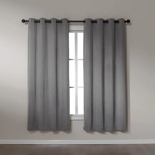 Vista 9 de Amazon Basics Cortinas de felpilla para oscurecer la habitación, cortinas filtrantes de luz para dormitorio y sala de estar, juego de 2 paneles