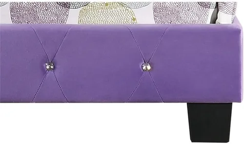 Vista 7 de Glory Furniture Suffolk - Cama individual tapizada de terciopelo, color morado