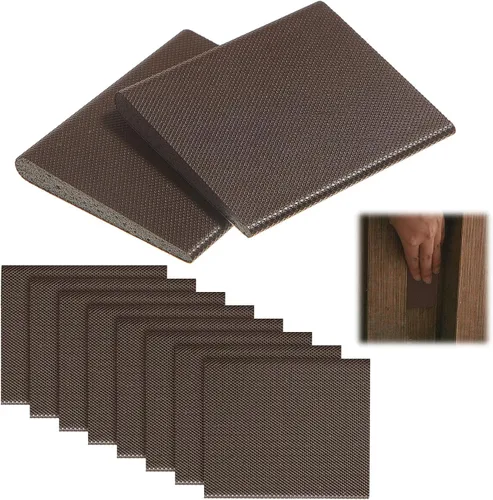 Vista 8 de Zonon Sellos autoadhesivos para esquinas de puerta, burlete para puerta, tapón de sellado adecuado para marco izquierdo y derecho, espuma para Marrón