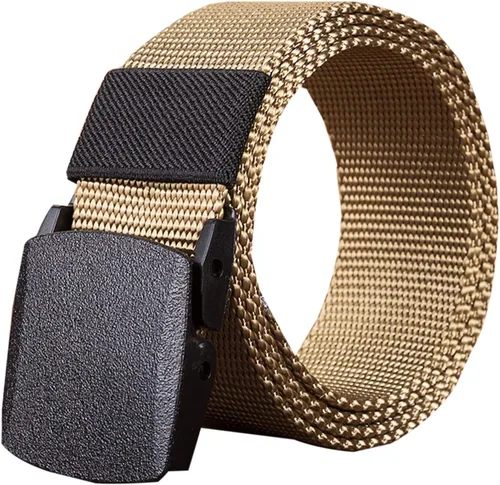 Vista 5 de Elonglin Cinturón táctico militar de la lona de la correa de nylon unisex 1,5" con la hebilla plástica