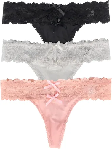 Vista 56 de ohyeah Tangas sexy de encaje tangas bragas de tiro bajo ropa interior para mujer de algodón entrepierna braga tangas bragas 4-18