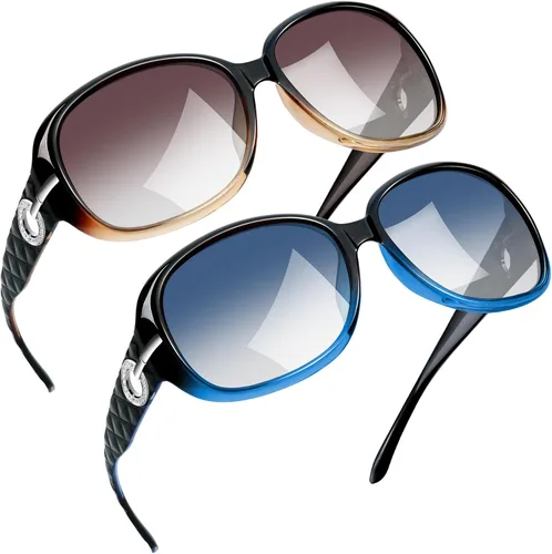 Vista 31 de Joopin Oversized Rectangle Sunglasses UV400 Protection Shades for Women Negro
