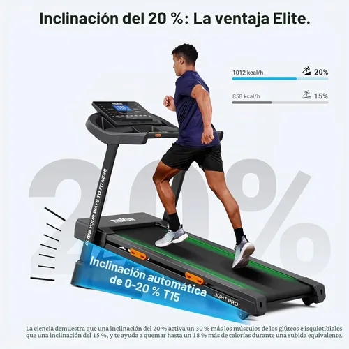 Vista 5 de THERUN Cinta de correr con inclinación automática al 20%, motor de 12 MPH y 3.5 HP, cinturón de correr grande de 55 x 20 pulgadas con consola