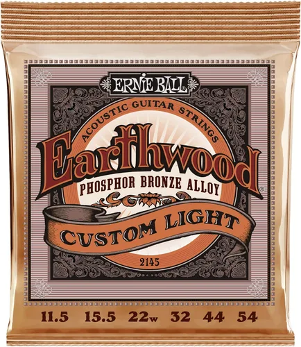 Vista 18 de Ernie Ball Earthwood P03543 - Cuerdas para guitarra acústica personalizadas de bronce fosforoso medio, paquete de 3, calibre 12.5-56