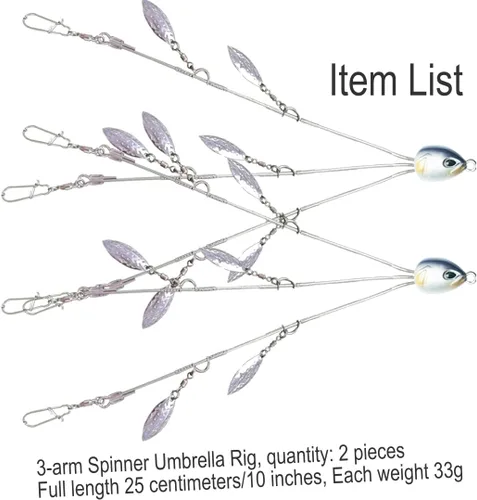 Vista 2 de Kit de equipo de pesca, plataformas Alabama de 3 amr o 5 amr