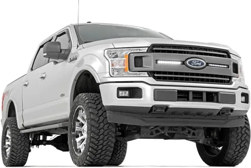 Vista 3 de Rough Country Barras de luz LED CREE Slimline Serie Negra de 10" Par - 70410ABL