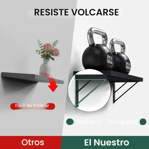 Vista 6 de BAYKA Estantes flotantes montados en la pared, estante de pared flotante de madera para libros y decoración, exhibición y organizador que ahorra