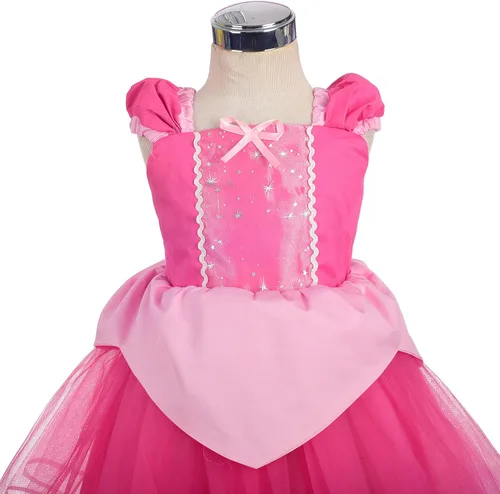 Vista 3 de Lito Angels Disfraz de princesa de verano para niñas pequeñas con accesorios