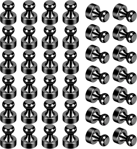 Vista 20 de 12 paquetes de imanes de nevera negros, imán de refrigerador de metal, imanes de pinza fuertes para pizarra blanca, refrigerador, pizarra de borrado