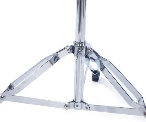 Vista 8 de Soporte de platillos de pluma de doble soporte altura ajustable de 27.5 a 52.7 pulgadas, patas de doble refuerzo resistente, soporte de pluma