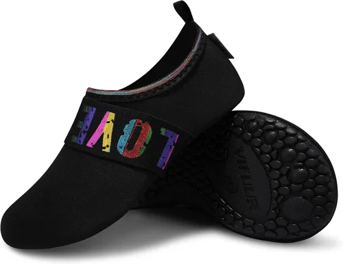 Vista 3 de VIFUUR - Zapatos deportivos para agua calcetines acuáticos de secado rápido de yoga con sensación de andar descalzo y sin cordones para hombre