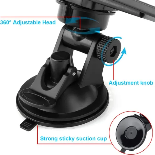 Vista 2 de Espejo retrovisor para automóvil de 12 pulgadas con ventosa, espejo retrovisor interior convexo de gran angular HD, antirreflejo, reduce los puntos