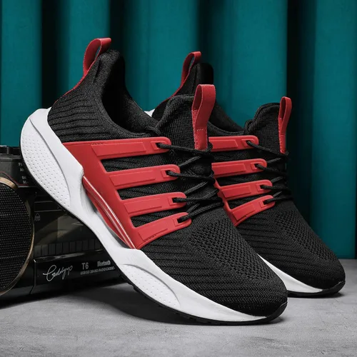 Vista 7 de Wedowu Zapatos deportivos cómodos para hombre que absorben los golpes, ligeros, antideslizantes, para correr, caminar, deportes, moda, casual