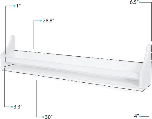 Vista 3 de Conjunto de 3 estanterías de pared resistentes de madera de abedul para habitaciones infantiles