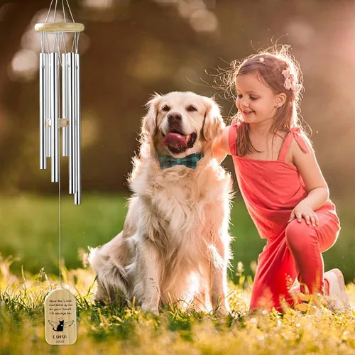 Vista 7 de Carillón de viento personalizado conmemorativo para gato, nombre de mascota personalizado, regalo de recordatorio de condolencia de gato, recuerdo