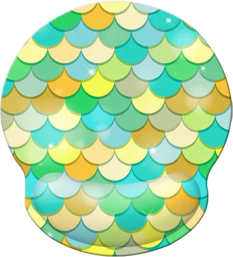 Vista 9 de Alfombrilla ergonómica de espuma viscoelástica para mouse con soporte de muñeca, cómoda alfombrilla acolchada de 9 x 10 pulgadas, alfombrilla