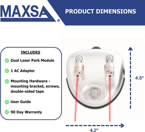 Vista 6 de Innovaciones Maxsa park derecho cochera láser, Classic, Plateado