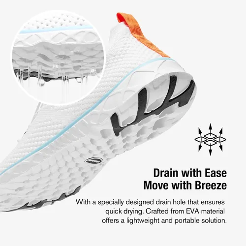 Vista 2 de KOLILI Zapatos de agua elegantes para mujer, zapatos de tenis para caminar con soporte de arco, lo mejor para deportes acuáticos, viajes y caminar