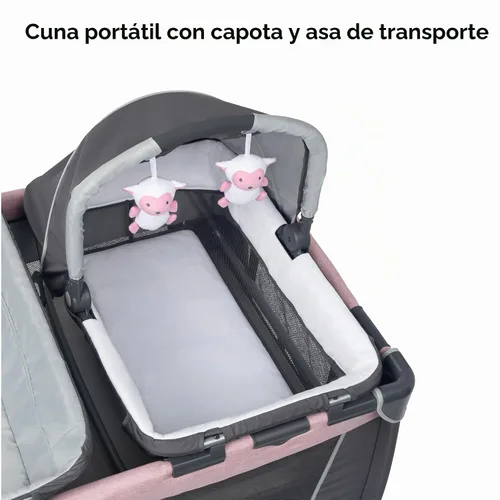 Vista 3 de Baby Trend Simply Smart - Centro de guardería para niños, color rosa