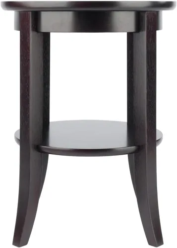 Vista 7 de Winsome Génova - Mesa de centro rectangular con tapa de cristal y estante y mesa ocasional de Génova de madera, color espresso