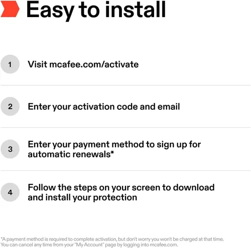 Vista 8 de McAfee Total Protection 2026 Antivirus Software for 1 Device Auto-Renews
