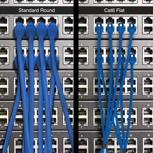 Vista 7 de Cable Ethernet Cat6 de 10 pies (paquete de 1) GearIT Flat Cable de red de Internet, cables de conexión Cat6, cable Cat6, cable Cat 6, cable Ethernet