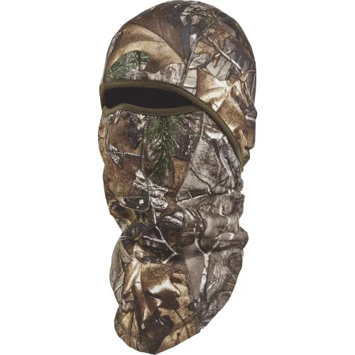 Vista 3 de Ergodyne - 16833 N-Ferno 6823 Pasamontañas de esquí, máscara facial de camuflaje resistente al viento, diseño con bisagras para usar como polaina