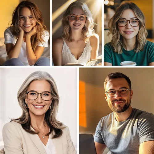 Vista 3 de Lentes de lectura para mujeres y hombres, lectores de luz azul para hombres y mujeres