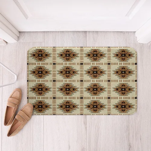 Vista 13 de Feelyou Aztec Bathroom Rugs Aztec Southwestern Printed Bath Mats for Bathroom Bohemian Bath Rugs for Shower Tub Cowboy Cowgirl Bathroom Accossories