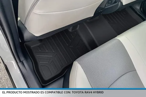 Vista 4 de SMARTLINER Juego de alfombrillas de 2 filas para todo tipo de clima, compatibles con Toyota RAV4 2019-2025