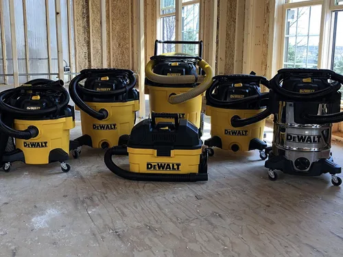 Vista 11 de DEWALT DXV14P Aspiradora para tienda en húmedo y seco de 14 galones, aspiradora en húmedo y seco de 6 HP con 110 CFM de potente succión, amarilla