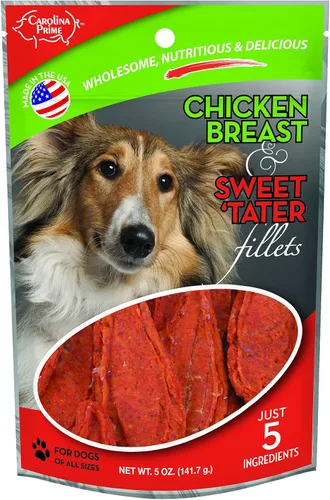 Vista 3 de Carolina Prime Pet Filetes de pechuga de pollo y dulce tater (1 libra) - Golosinas naturalmente nutritivas para perros
