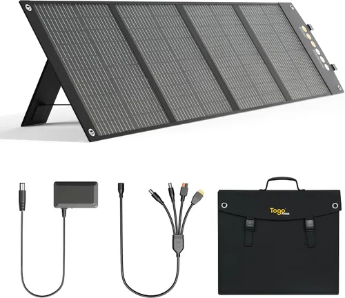 Vista 11 de Panel solar portátil bifacial de 100 W, panel solar plegable resistente a la flexión de 100 vatios 22 V, cargador solar monocristalino para estación