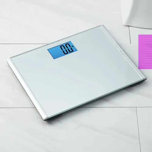 Vista 7 de Balanza de precisión digital de baño con plataforma ancha EatSmart, y tecnología Step-On, 440 libras