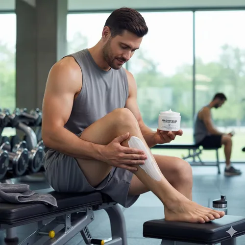 Vista 5 de Crema de alivio de neuropatía de magnesio, loción calmante natural para comodidad nerviosa y muscular, magnesio de pies y piernas de rápida