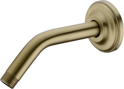 Vista 9 de Brazo de ducha en ángulo de 6 pulgadas con brida de acero inoxidable montado en la pared para cabezal de ducha superior, negro mate