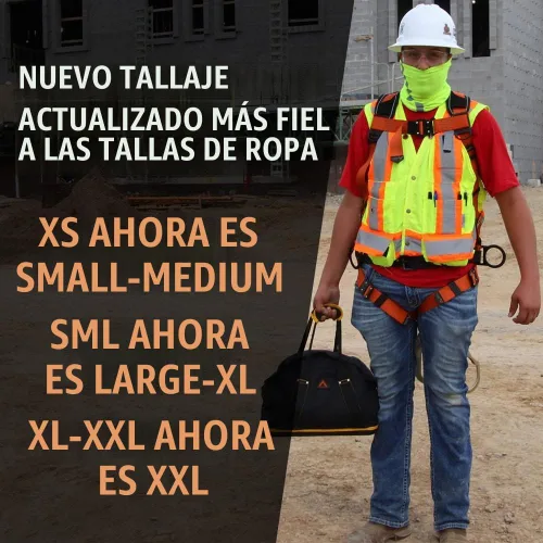 Vista 6 de Malta Dynamics Warthog Comfort MAXX - Arnés de seguridad para construcción – Equipo de protección contra caídas con cinturón removible y soporte