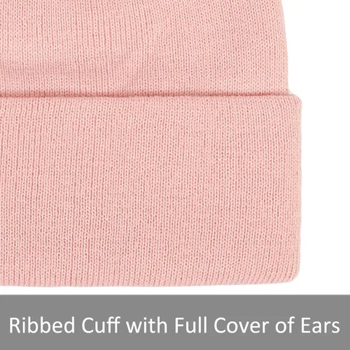 Vista 5 de Muryobao Paquete de 2 gorros de punto cálidos para mujer de invierno suaves elásticos para clima frío