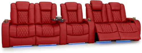 Vista 153 de Seatcraft Asiento de cine en casa Diamante Marrón Reclinable Individual