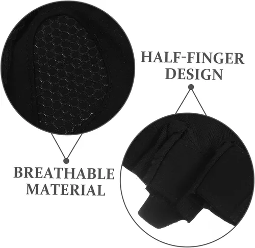 Vista 3 de Anti-Skid Half-Finger Workout Gloves for Men and Women Breathable Fitness Gloves with Sweat Absorption for Outdoor Cycling Weightlifting and Gym