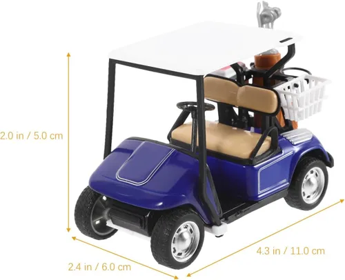 Vista 2 de Mipcase Carrito de golf Modelo de decoración para el hogar Suministros de escritorio Carrito de golf simple Decoración de carrito de golf Decoración