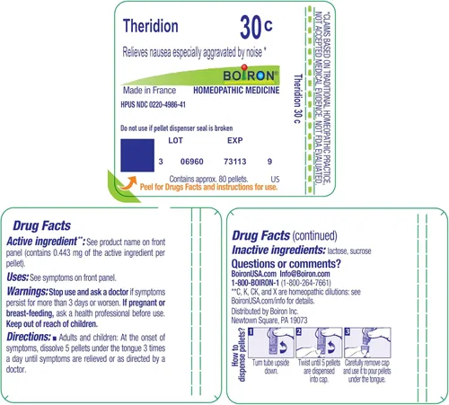 Vista 9 de Boiron theridion 30C para náuseas especialmente agravadas por el ruido - 80 pellets Gránulos homeopáticos de un solo medicamento para las náuseas