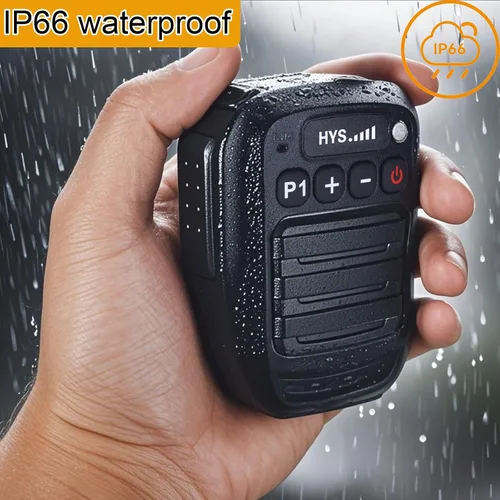 Vista 3 de HYS Micrófono Bluetooth para la aplicación Zello, micrófono inalámbrico con PTT - IP66 impermeable, carga tipo C, batería de 1000 mAh, tiempo