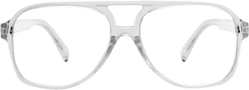Vista 2 de JOVAKIT Gafas de aviador sin receta para mujeres y hombres, lentes transparentes con montura piloto