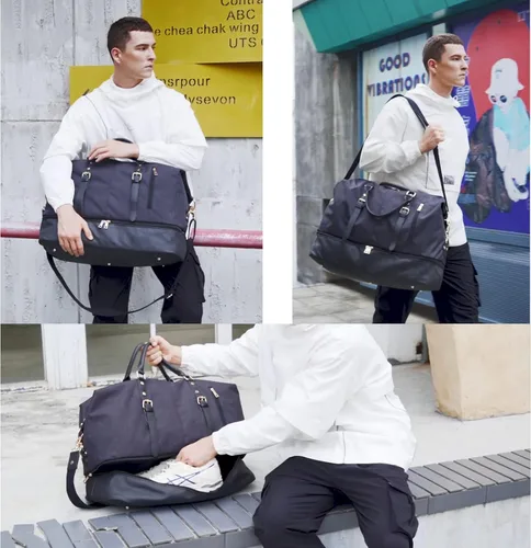 Vista 5 de Weekender Overnight - Bolsa de viaje de gran tamaño para hombres y mujeres