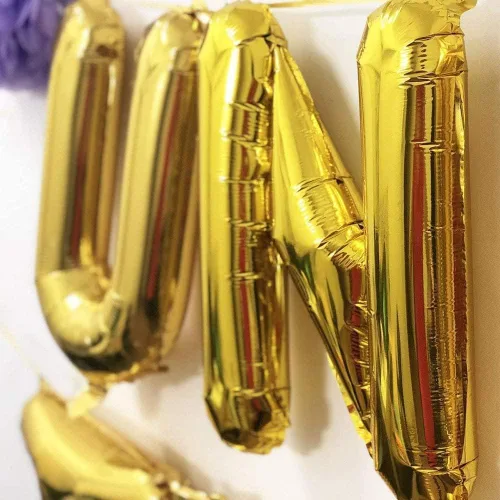 Vista 4 de Big Libra - Cartel de globos energéticos, color dorado, 16 pulgadas, 1 unidad, autosellado, acabado metálico, perfecto para fiesta de cumpleaños
