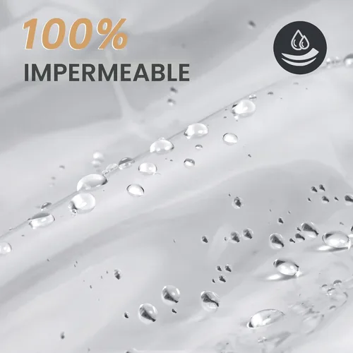 Vista 7 de AmazerBath Cortina de ducha resistente para cabina de 12 calibre, 36 x 72 pulgadas de plástico transparente con peso, con 2 piedras pesadas y 6